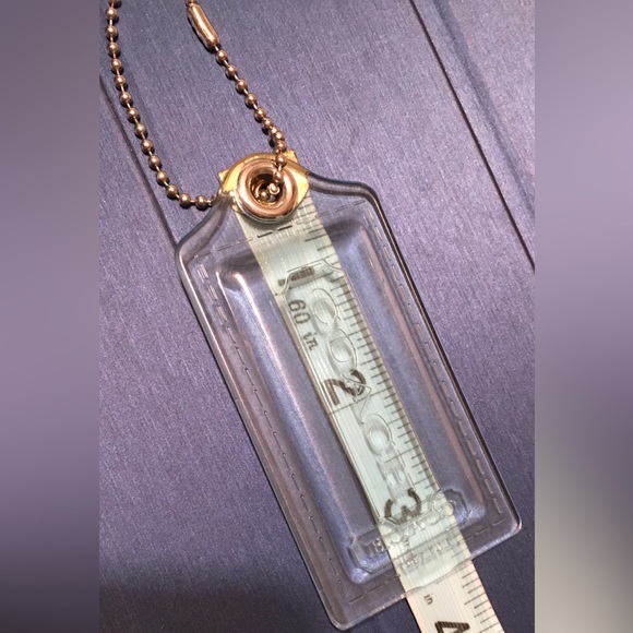 COACH POPPY CLEAR LUCITE PLASTIC KEY FOB BAG CHARM KEYCHAIN HANGTAG 3.5”L HUGE - Picture 8 of 9